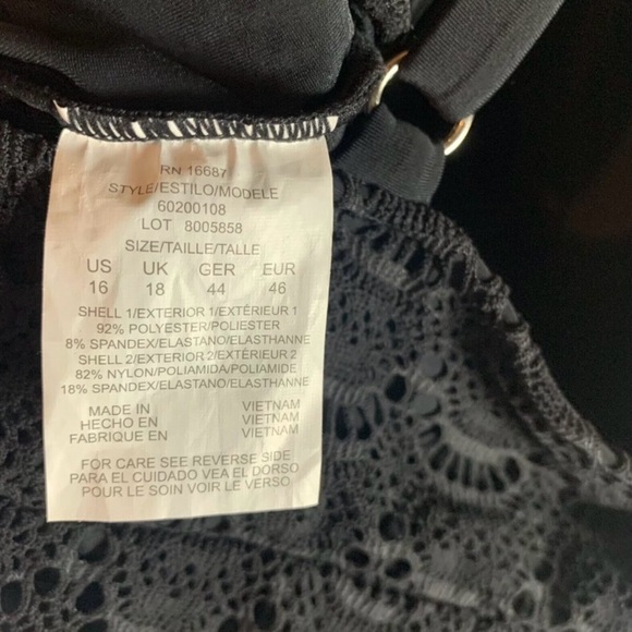 Swim Solutions Women's Tummy Control Flyaway Full Coverage Swimdress Size 16 NWT - Picture 7 of 8